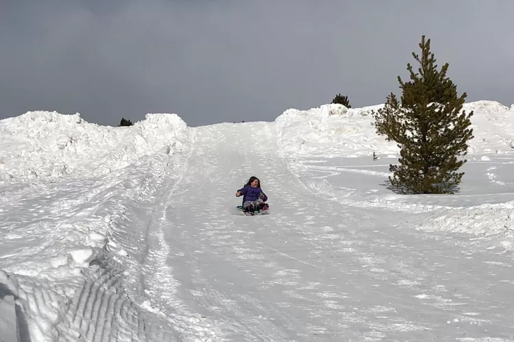 Fun sledding in Leadville, Colorado, where you are almost guaranteed lost of snow.