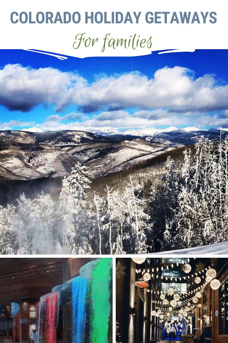 Colorado holiday getaways provide Christmas magic. The trees are covered with lights & fresh snow. Holiday light extravaganzas and visits with Santa abound. Have you thought about visiting Colorado for the holidays? Here are our recommendations! #Colorado #Holidays
