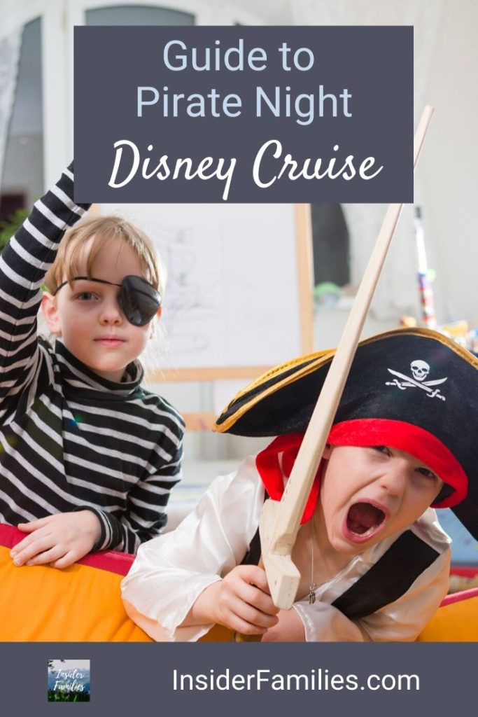 Disney Cruise Pirate Night ended up being a highlight of our Disney Cruise. Be prepared and get in the spirit with our Pirate Night tips! Costume ideas and more. #PirateNight #DisneyCruise