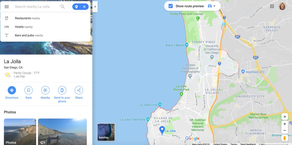 Google Maps Nearby function