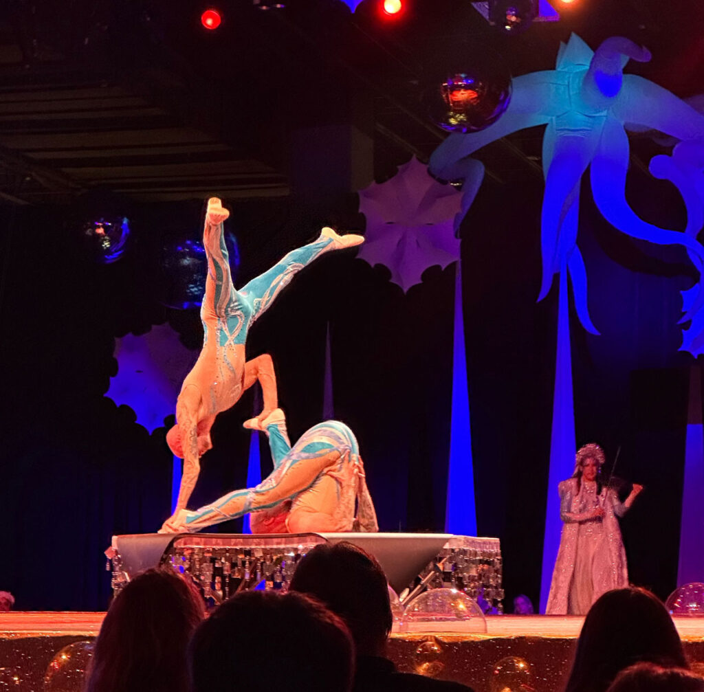 Acrobats performing at Cirque: Frist