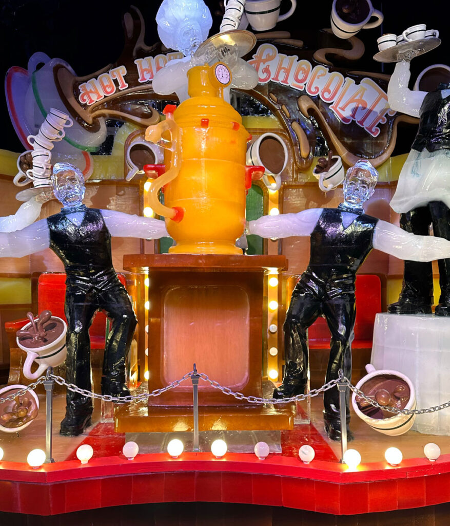 Ice sculptures come to life at ICE with the beloved story of The Polar Express