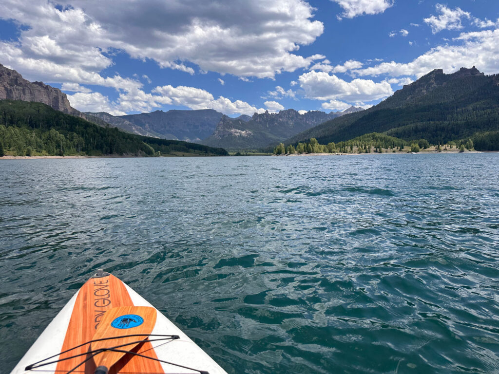 Paddleboarding on Silver Jack Reservoir